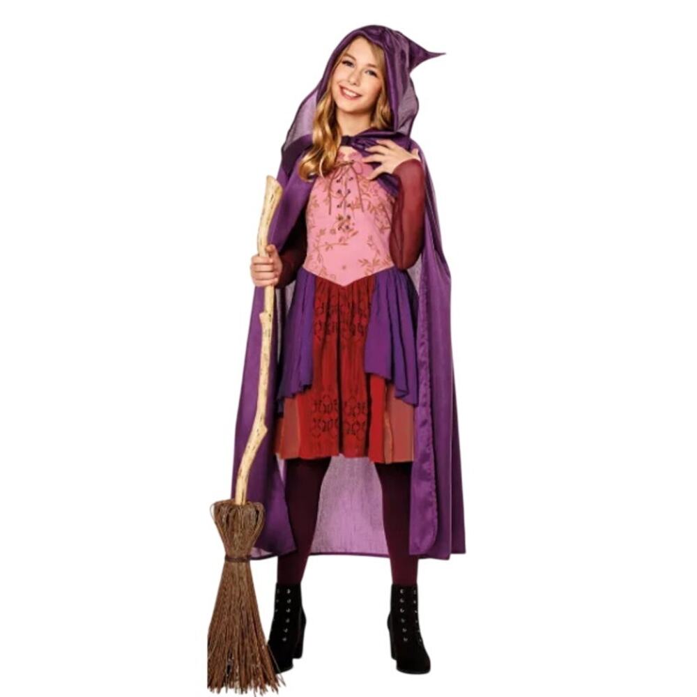 Hocus Pocus Sarah Sanderson Dress with Cloak Girls Xlarge